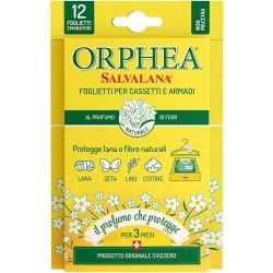 Orphea Salvalana Al Porfumo di Fiori - 12 Foglietti Per Cassetti E Armadi